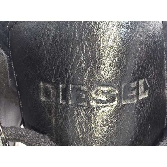 DIESEL Men\'s Black Leather  Boots Lace-Up Round Toe Size 9.5 main image 6